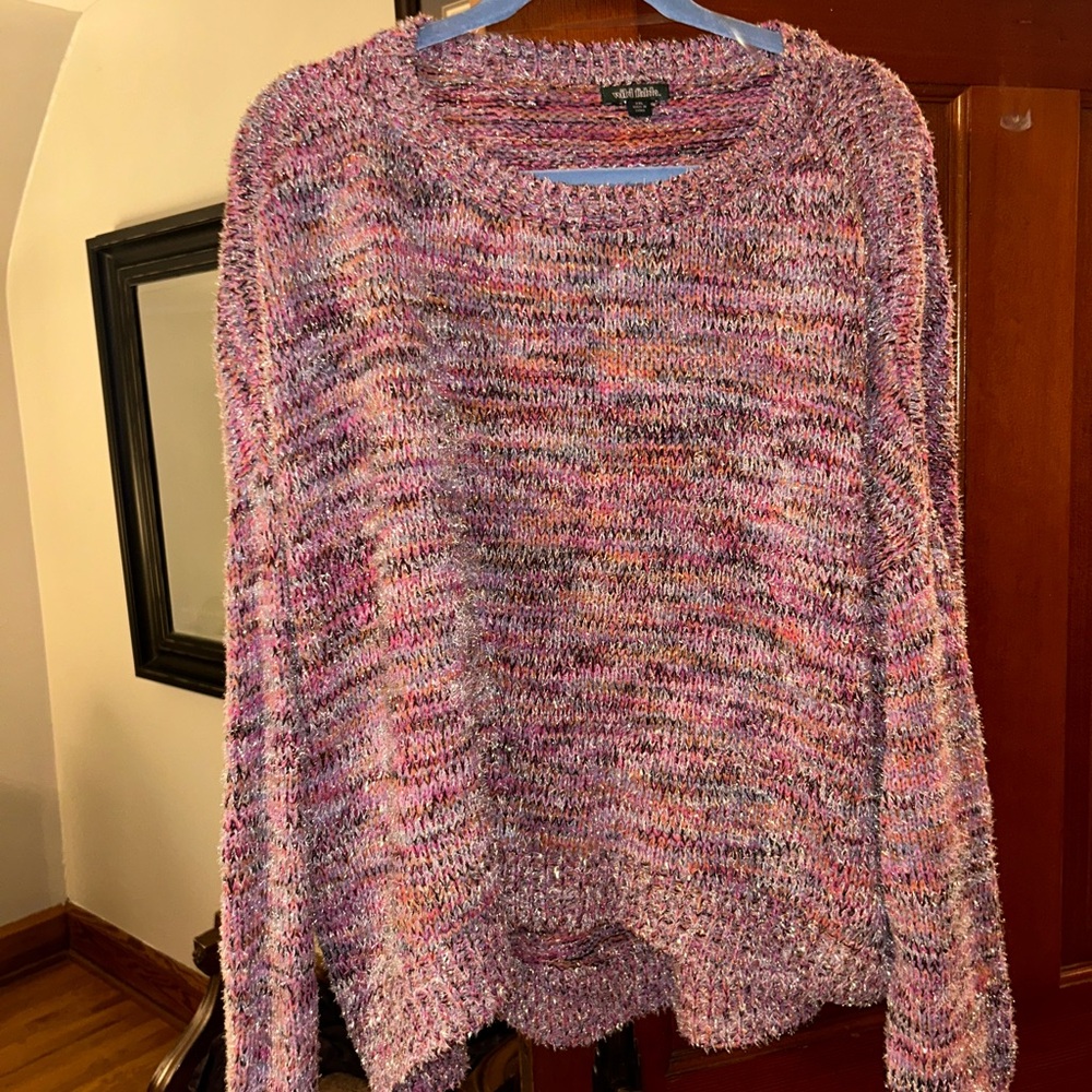 CLOSEOUT - Wild Fable Pink and Purple Knit Sweater